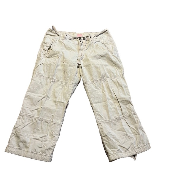 Y2K Bluenotes capri pants Sofia size 11 beach casual lightweight drawstring - Picture 1 of 7